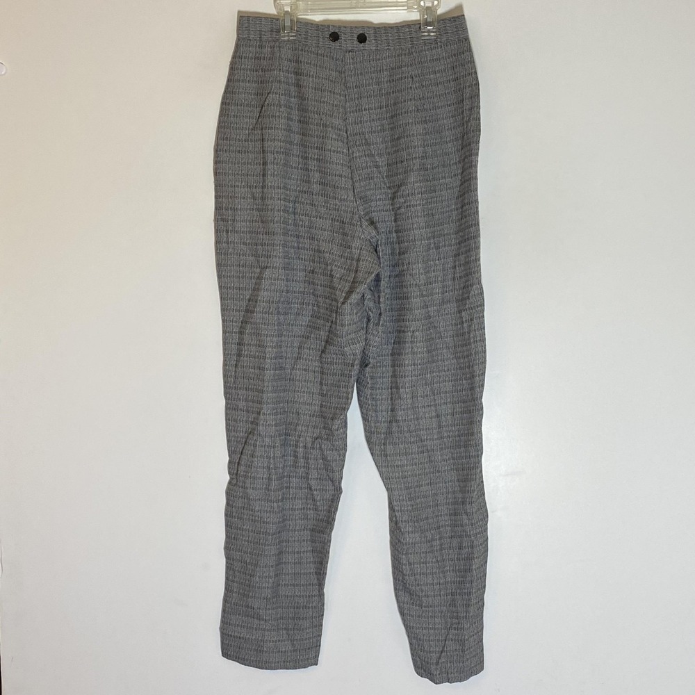 Vintage Kathy Ireland Dress Pants Juniors 9/10 Gray Check Pleated Tapered USA - Picture 9 of 16